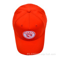 Gorra de béisbol de poliéster rojo